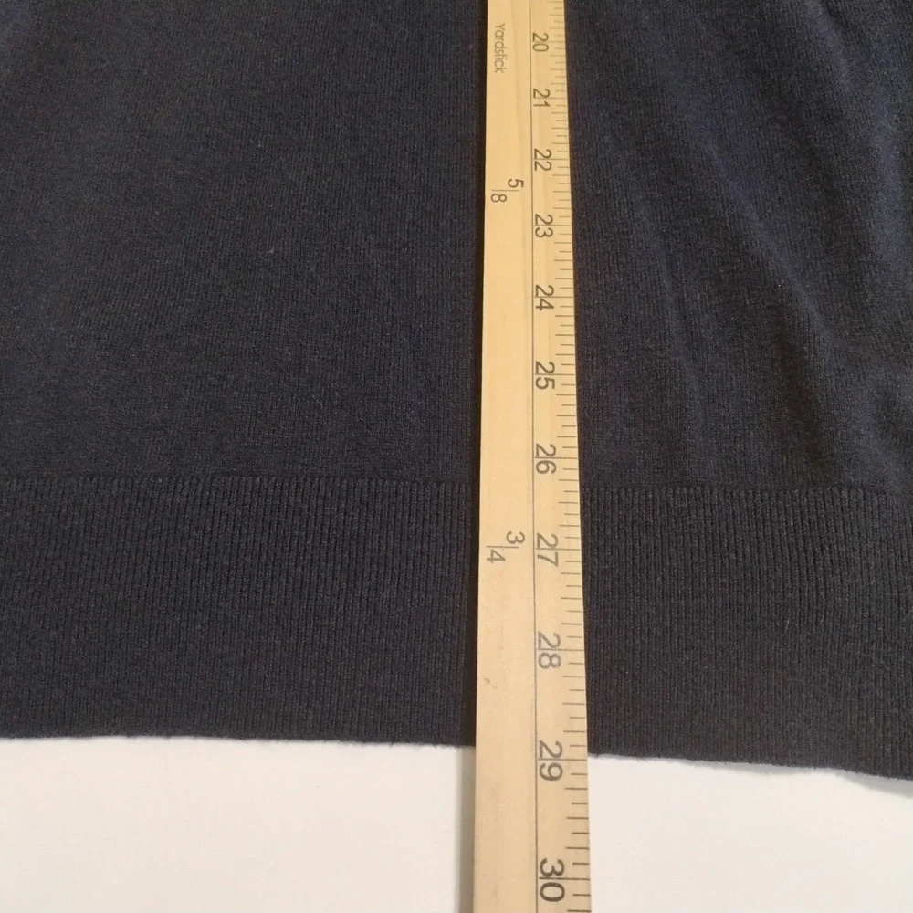 Banana Republic‎ Mens XL Cashmere Pima Cotton 1/4 Zip Pullover Sweater Navy Blue